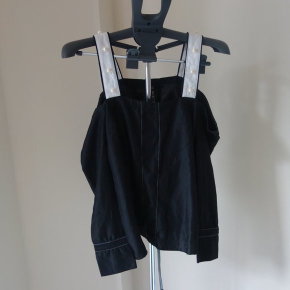 Design Lab Shoulder Strap Black Top Size M - Picture 1 of 15